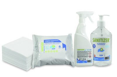 Jabón, gel desinfectante y dispensadores