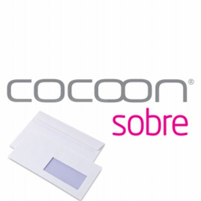 Sobre Cocoon logo con sobre - Sobres papeles reciclados premium