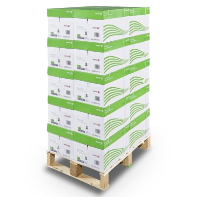 Xerox Recycled+ pallet block cajas A3 - Reprografia papeles de oficina reciclados estándar