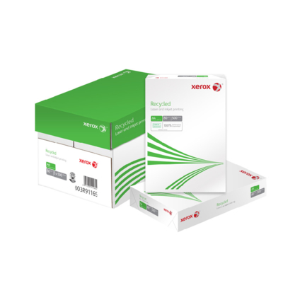 Xerox Recycled caja y paquete - Reprografia papeles de oficina reciclados estándar