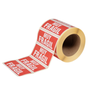Etiqueta de papel Adhesiva Mate en Rollo Muy Frágil