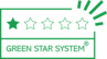 Un producto que posee 1 estrella "Green Star System for Visual Com" significa que está fabricado con materias primas de origen fósil y que no es reciclable por la naturaleza de la materia prima o por estar compuesto por un multimaterial complejo.